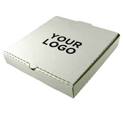 Pizza Box With Logo | White Color | 9 INCH Image