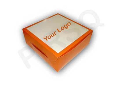 Cake Box With Logo | W-10" X L-10" X H-4" Image