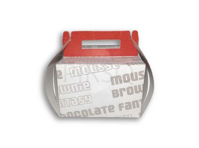 Cake Box White Color With Handle | 5" x 5" x 3.5" Image