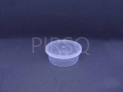 Transparent Round Plastic Container With Lid | 250 ML Image