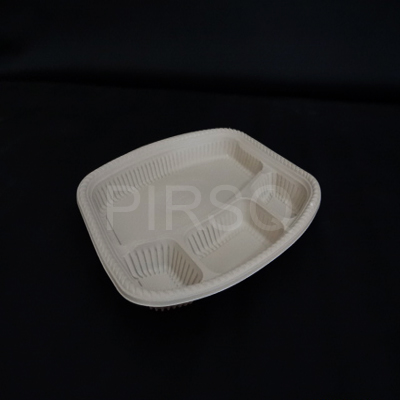 Plastic meal Tray | Biodegradable | 4 Section  Image
