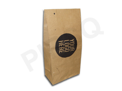 Paper Bag Brown Color | With Logo | H-12" x W-6" x B-3.5" Image