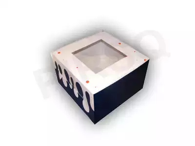 Customized Cake Box With Window | W-7" X L-7" X H-4.5"