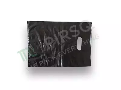 Biodegradable Carry Bag | Black | D Cut | W-8" X L-12"