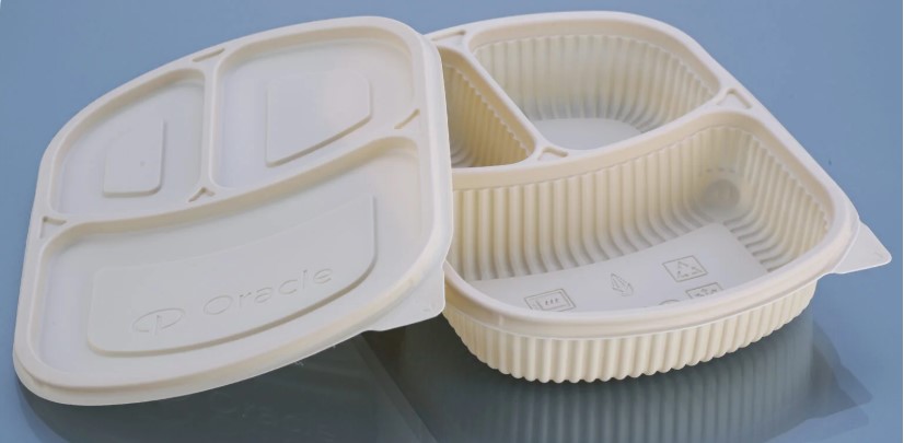 Eco Friendly Meal Tray | Cornstarch | 3 Compartment Image