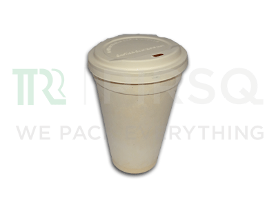 Cornstarch Cup With Lid | Eco Friendly | 350 ML Image