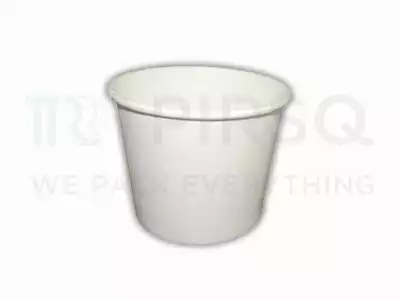 Ice Cream Tub With Lid | White | 500 ML