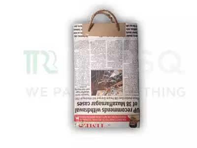 Newspaper Bag With Handle | H-10" x W-6"