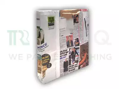 Newspaper Bag with Handle | W-3.5" X L-15" X H-16"