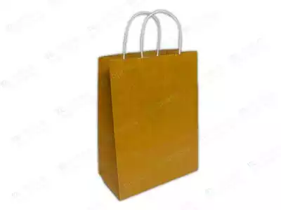 Brown Paper Bag With Handle | High Strength Kraft | H-16" X L-12" X W-5"