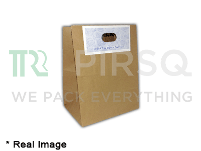 D Cut Paper Bag | Handle Printing | L-9" X W-5.7" X H-11" Image