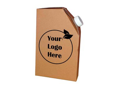 Disposable Brown Flask With Logo 250 ML Image