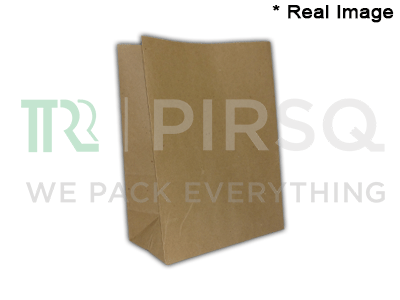 Square Bottom Paper Bag | Brown | L-9" X W-4.5" X H-11.7" Image