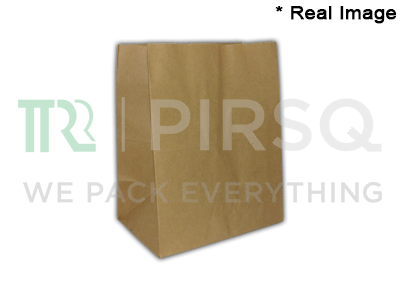 Brown Paper Bag | Square Bottom | L-9" X W-5.7" X H-10.9" Image
