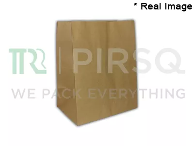 Brown Paper Bag | Square Bottom | L-9" X W-5.7" X H-10.9"
