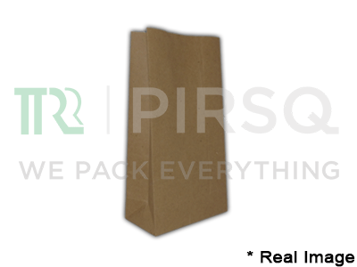 Square Bottom Paper Bag | Brown | L-6.8" X W-3.4" x H-12" Image