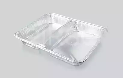 Aluminium Food Tray | 2 Compartment