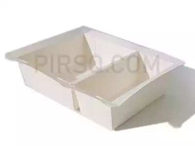 Rectangular Paper Box With 2 Compartment | 1000 ML