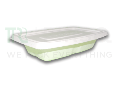 Bagasse Bowl With Lid | Rectangular | 750 ML Image