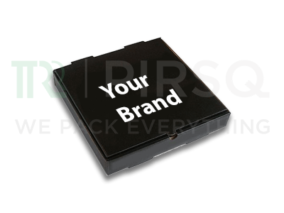 Black Pizza Box With Logo | 7 Inch Image