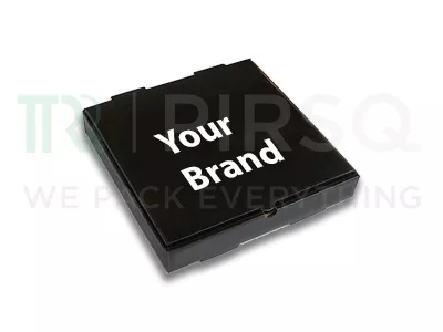 Black Pizza Box With Logo | 7 Inch