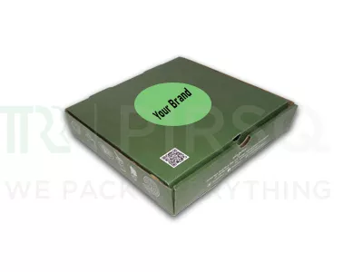 Green Pizza Box With Logo | 9 Inch