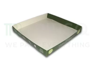 Meal Serving Paper Tray | Customized | W - 9.5" X L - 9.5" X H -1.5"