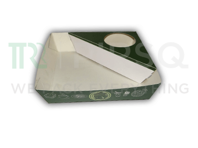 Paper Tray With Dip Compartment | Square | W-6.5" L-6.5" H-1.5" Image