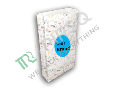 White Paper Bag With Logo | L-11" X W-6" X G-2" Image