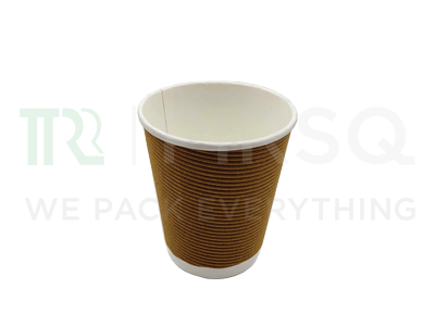 Rippled Paper Cup | Brown | 150 ML Image