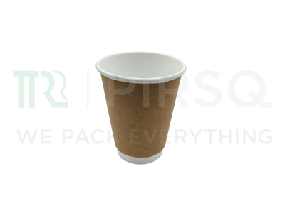 Double Wall Paper Cup | White + Kraft | 250 ML Image