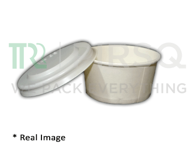 Paper Container With Plastic Lid | Sauce Container | 50 ML Image