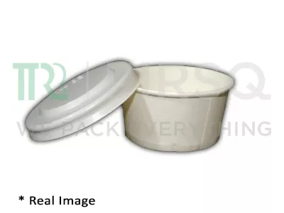 Paper Container With Plastic Lid | Sauce Container | 50 ML
