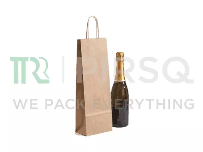 Wine Paper Bag | Liquor Bag | L-6.5" X W-4.5" X H-12.5"