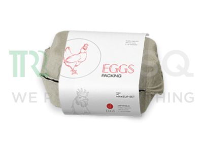 6 Egg Packaging Box With Paper Sleeve Image