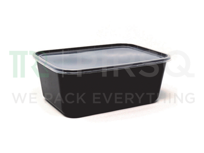Rectangular Plastic Container With Lid | Tall | 1000 ML Image