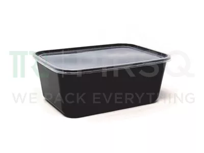 Rectangular Plastic Container With Lid | Tall | 1000 ML