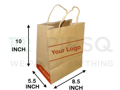 Buy paper bag with handle 10X8X5 in Bengaluru | Pirsq.com - Bengaluru