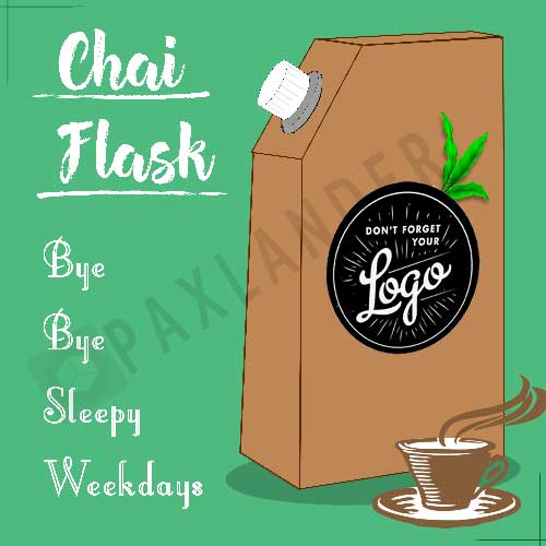 Paper Tea Flask / Chai Flask / Hot Tea Flask / Corrugated Tea Flask